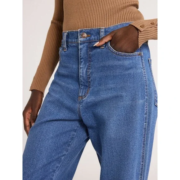 Scoop Womens Stovepipe Jeans Size 10 Medium Wash High Rise Straight Leg Stretch - Picture 7 of 7